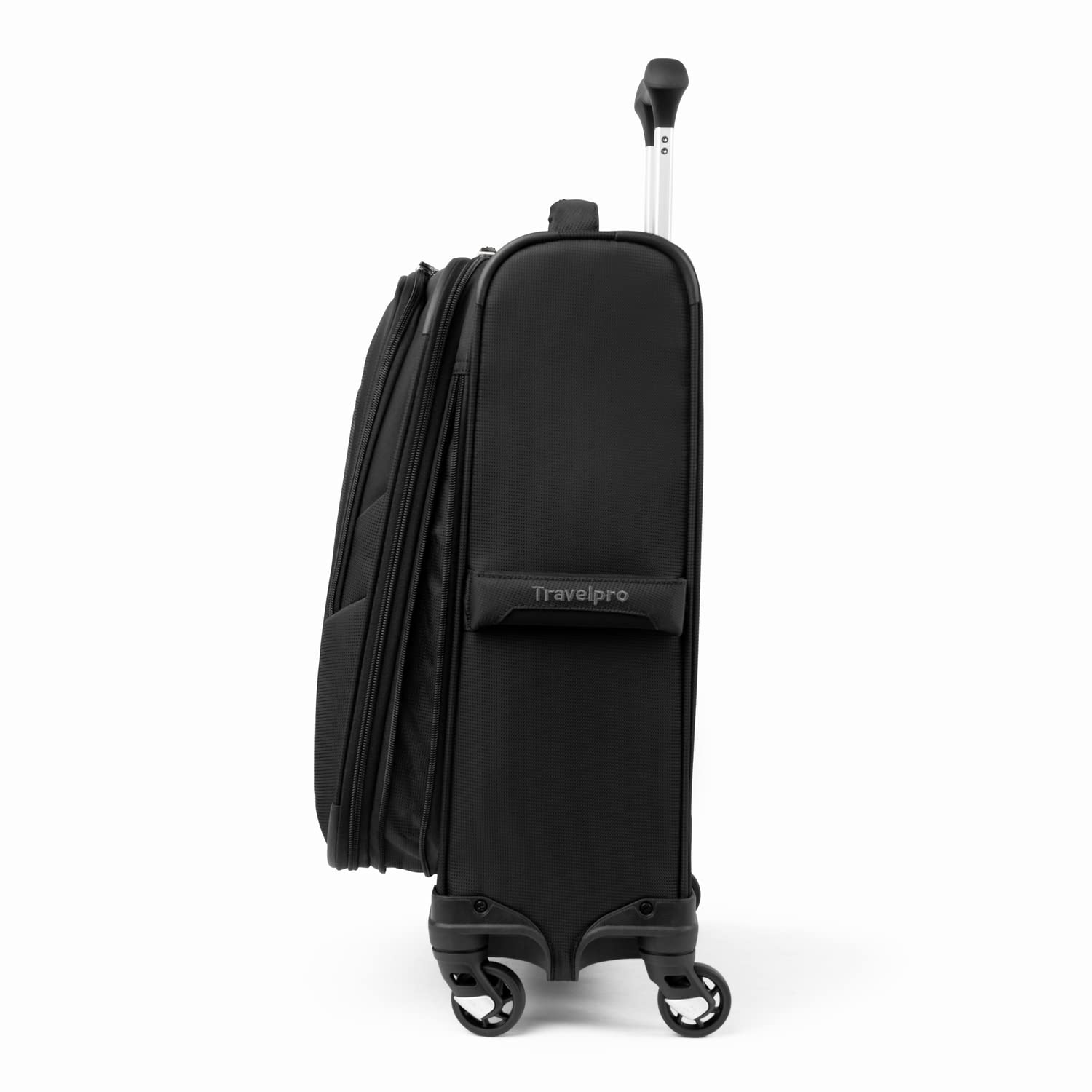 Travelpro Maxlite 5 Softside Expandable Luggage with 4 Spinner Wheels, Lightweight Suitcase, Men and Women Black Compact Carry On 20 Inch U5