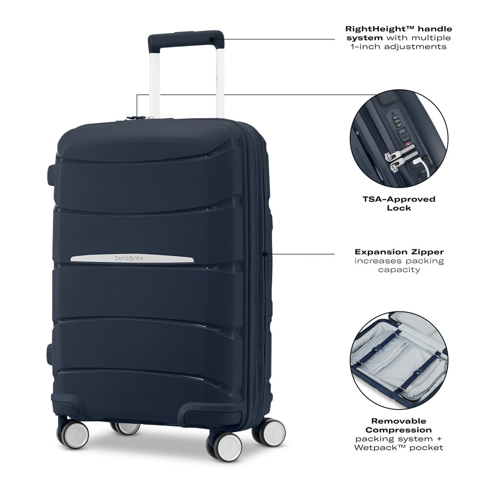 Samsonite Outline Pro Carry-On Spinner ( Midnight Blue , One Size ) Midnight Blue One Size U4