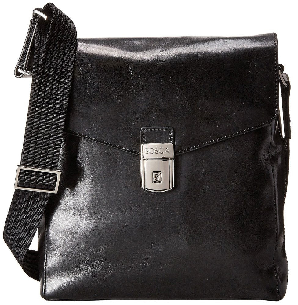 Bosca Old Leather Man Bag ( Black , One Size ) Black One Size U1