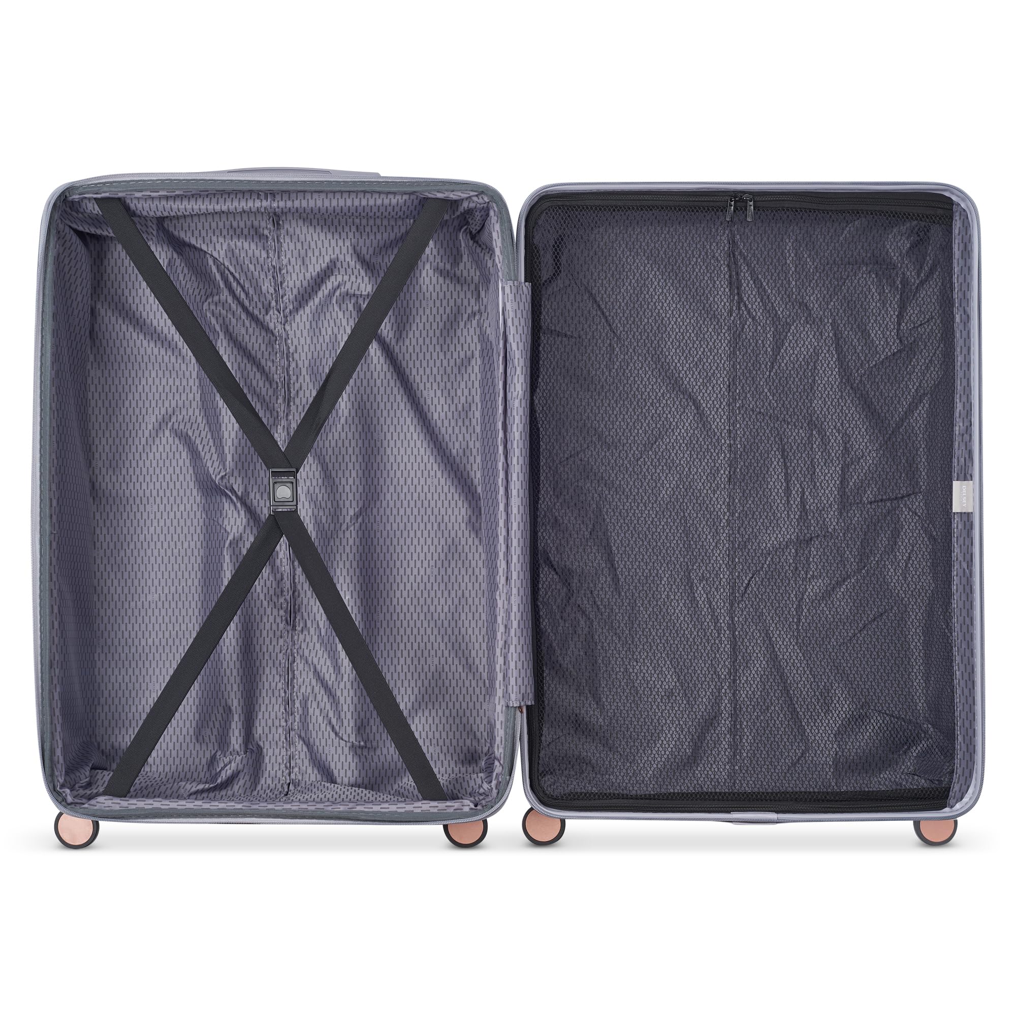 Delsey Alexis Lightweight Luggage, 4-Wheel Spinners Hardshell Suitcase, Expandable with TSA Lock  ( Platinum/Rose Gold , Checked-Large 29-Inch ) Platinum/Rose Gold Checked Large 29 Inch U9