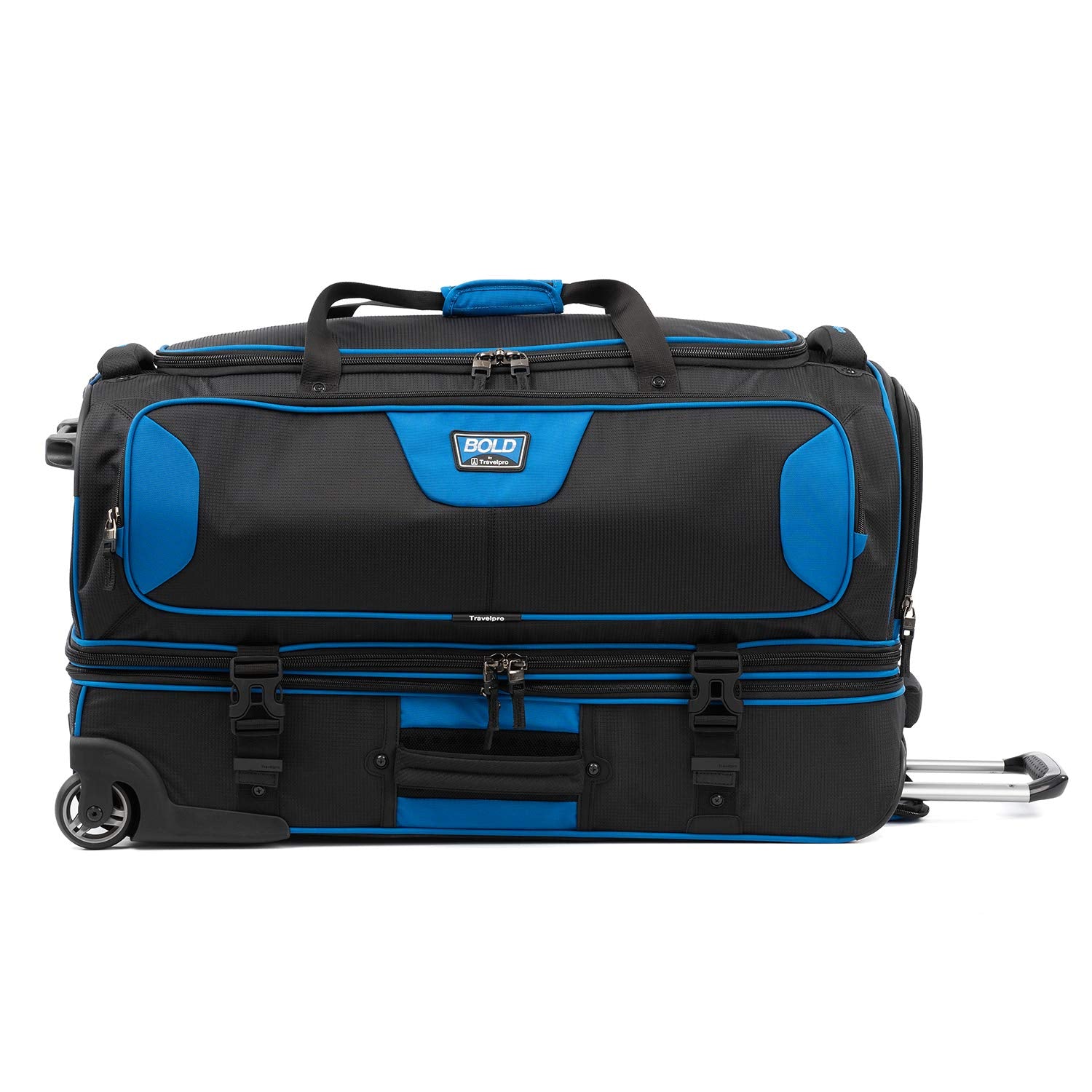 Travelpro Bold Drop Bottom Wheeled Rolling Duffel Bag ( Blue/Black , 30-Inch ) Blue/Black 30 Inch U6