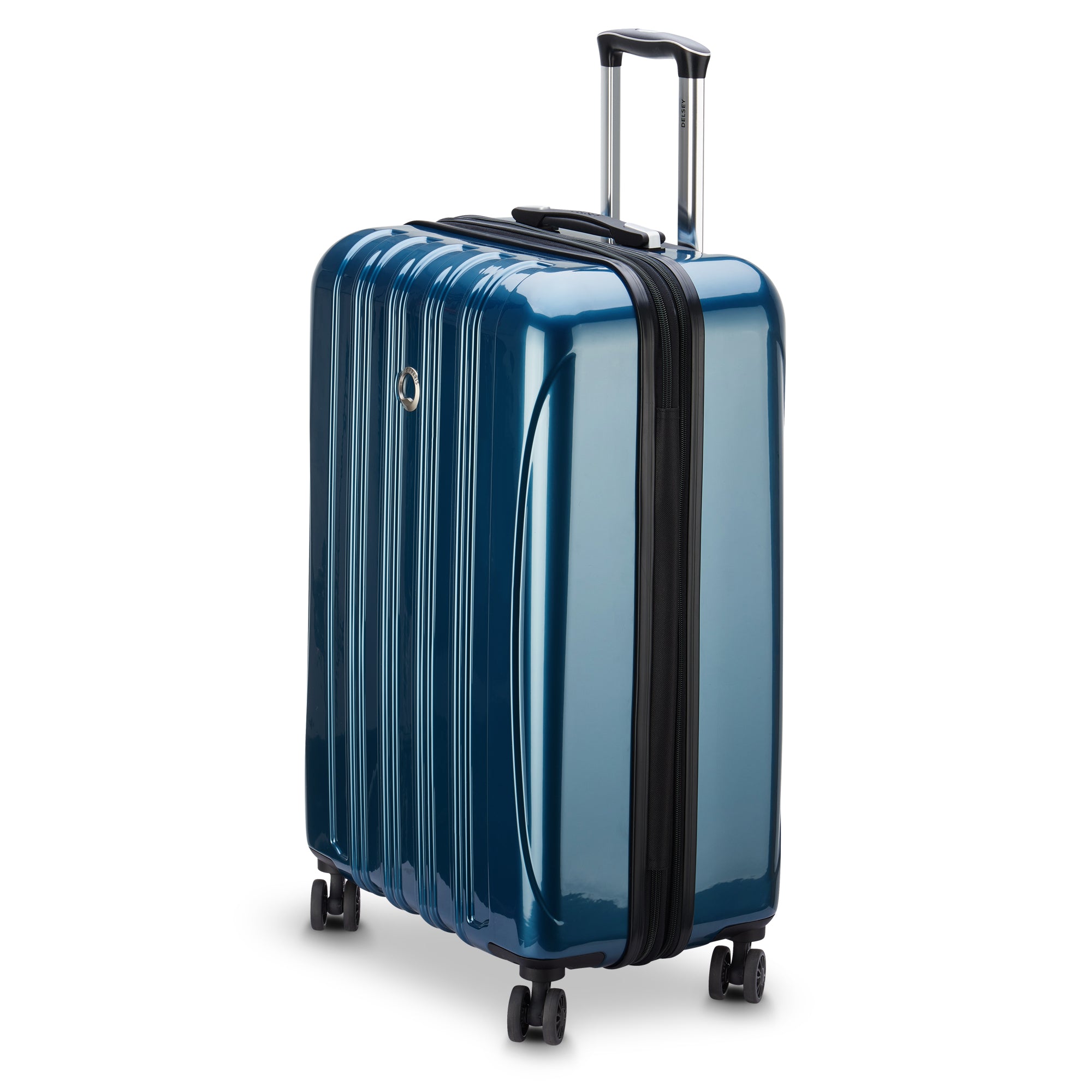 DELSEY Paris Helium Aero Hardside Expandable Luggage with Spinner Wheels ( Teal , Checked-Medium 25 Inch ) Teal Checked Medium 25 Inch U30