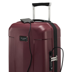Ted Baker Flying Colours Hardside Trolley 4 Wheel Spinner, TSA Lock, Lightweight Suitcase, Men and Women ( Damson Berry , 20-Inch Carry-On ) Damson Berry 20 Inch Carry On U1