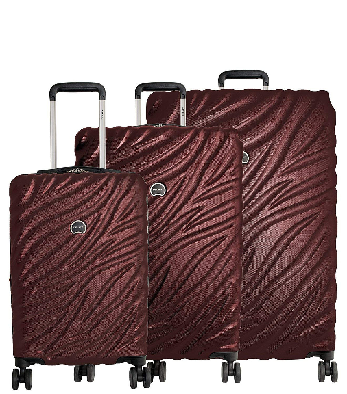 Delsey Alexis Lightweight Luggage Set 3 Piece, Double Wheel Hardshell Suitcases, Expandable Spinner Suitcase U2