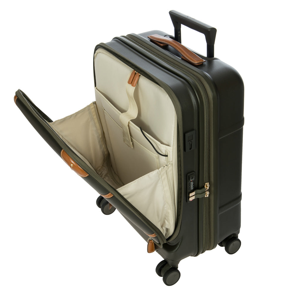 Bric's Bellagio 3.0 21" Carry-On Expandable Spinner w/Pocket ( Olive , 21-Inch w/ Pocket ) Olive 21 Inch W Pocket U1