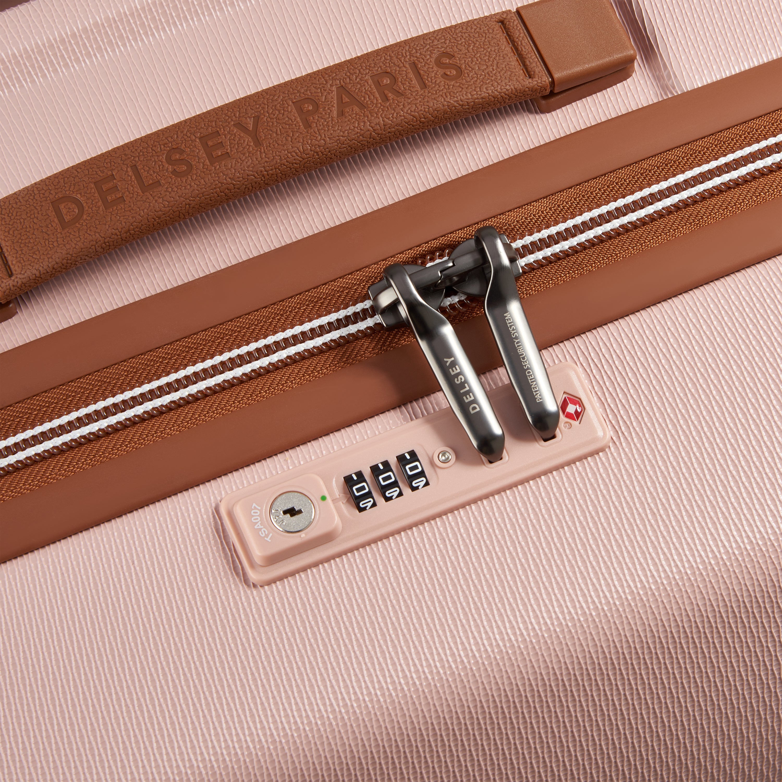DELSEY Paris Chatelet Air 2.0 Hardside Luggage with Spinner Wheels ( Blush , Checked-Large 28 Inch ) Blush Checked Large 28 Inch U1