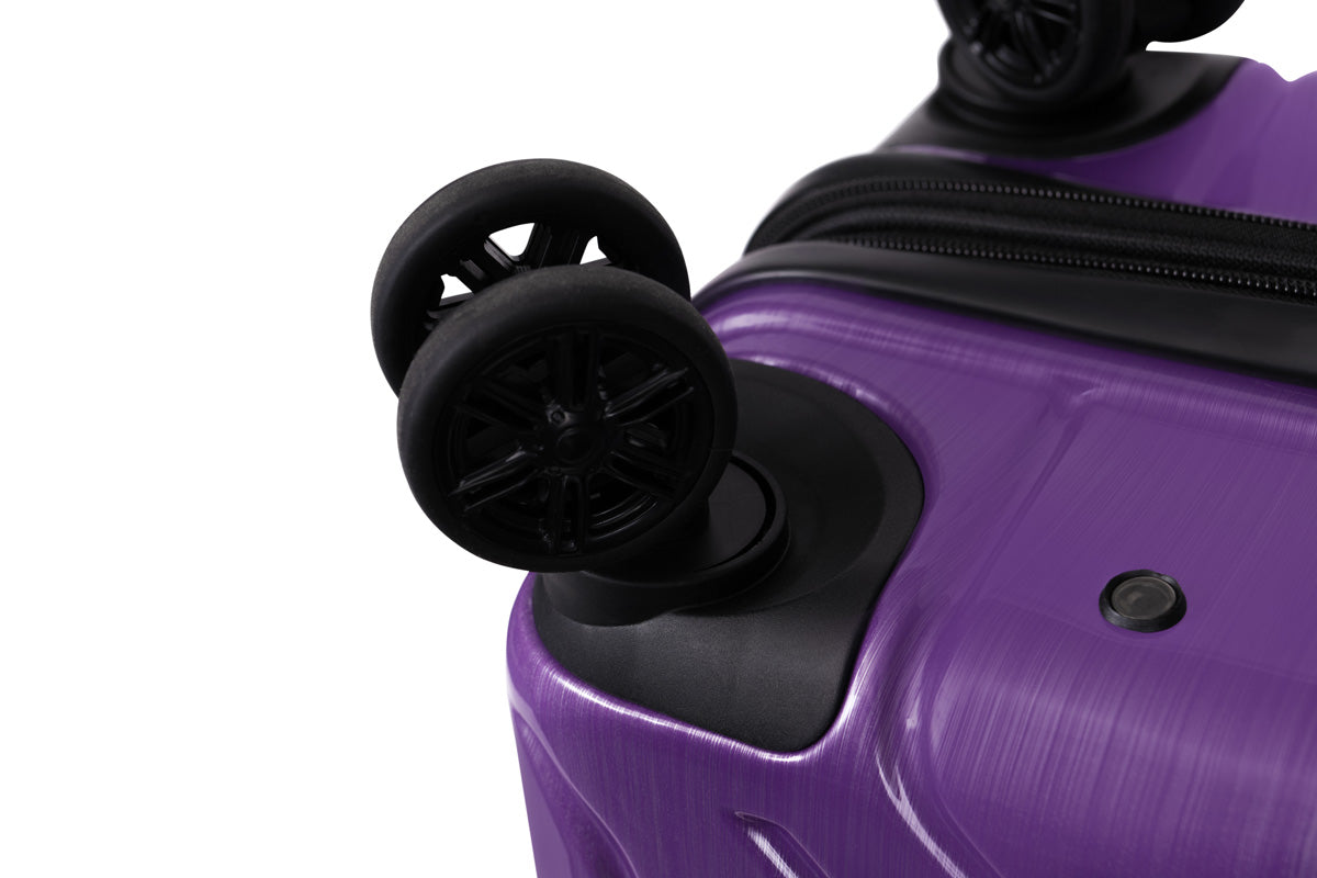 NONSTOP New York Elite Luggage Expandable Lightweight Spinner Wheels hard side shell Travel Suitcase Set, TSA Lock, Double USB Port, 3 packing cubes ( Purple , 3-piece Set (20/24/28) ) Purple 3 Piece Set 20 24 28 U1