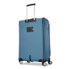 Samsonite Element Soft-Sided 25-Inch Lightweight Medium Checked Expandable Suitcase: Durable, 360 Spinner Wheels, Adjustable Telescopic Handle, 2 Front & 1 Side Pocket ( Captains Blue , 25-Inch Checked-Medium ) Captains Blue 25 Inch Checked Medi U2