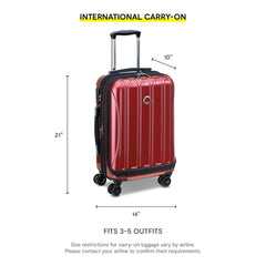 DELSEY Paris Helium Aero Hardside Expandable Luggage with Spinner Wheels ( Brick Red , 3-Piece Set (19/24/28) ) Brick Red 3 Piece Set 19 24 28 U3