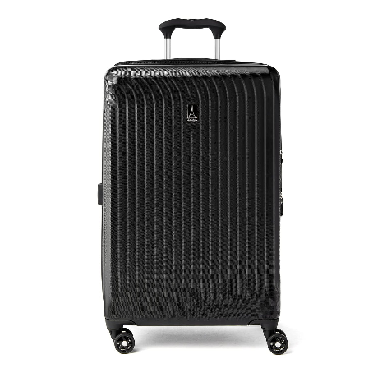 Travelpro Maxlite Air Hardside Expandable Luggage, 8 Spinner Wheels, Lightweight Hard Shell Polycarbonate Black Checked Medium 25 Inch U4