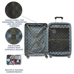 Travelpro Maxlite 5 Hardside Spinner Wheel Luggage Slate Green Checked Medium 25 Inch U2