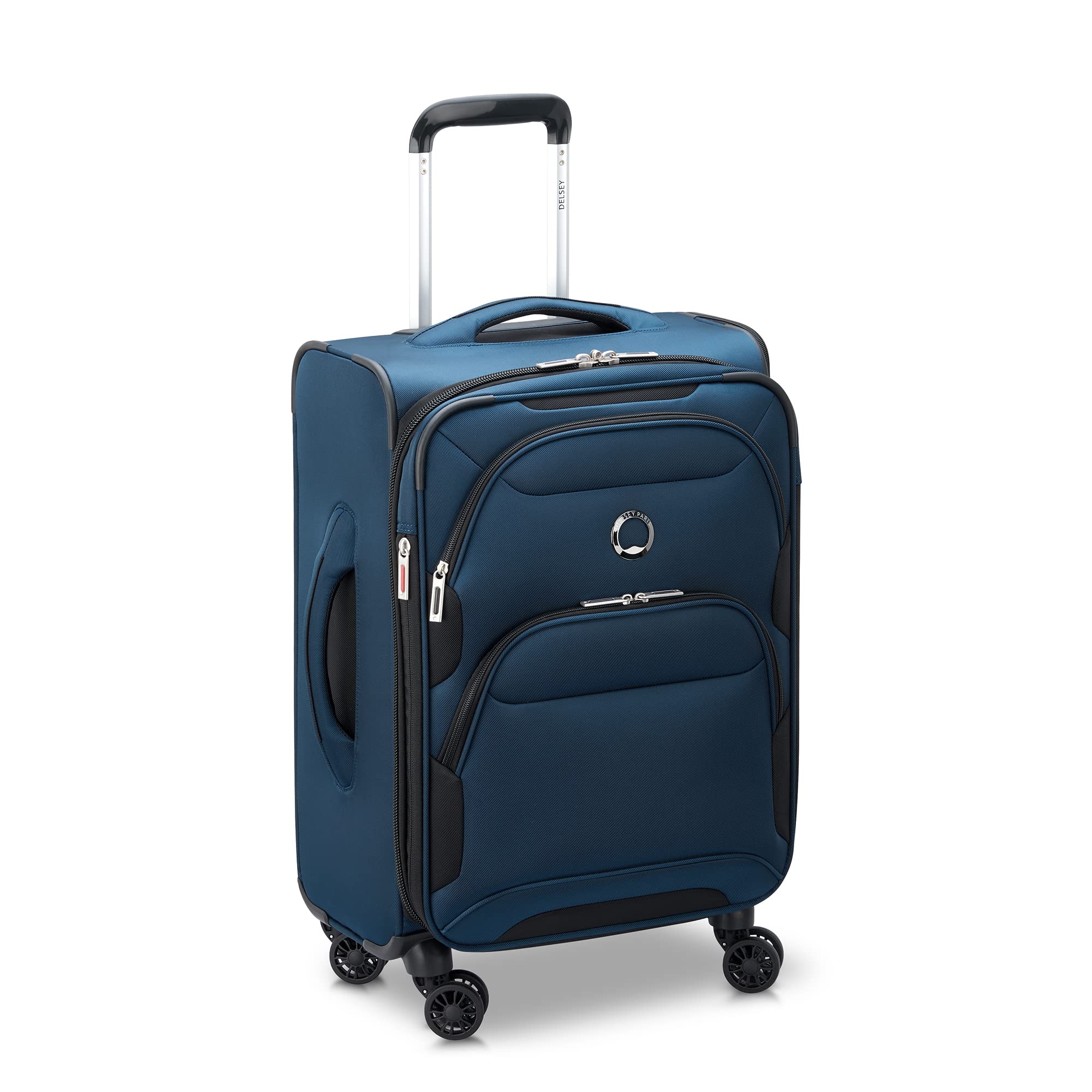 DELSEY Paris Sky Max 2.0 Softside Expandable Luggage with Spinner Wheels ( Blue , Carry-on 21 Inch ) Blue Carry On 21 Inch U4