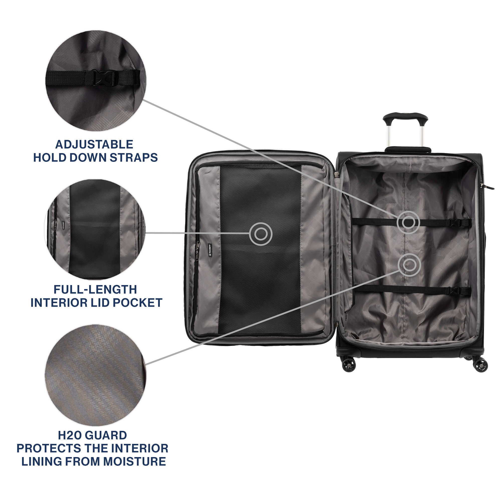 Travelpro Tourlite Softside 29" Expandable Luggage with 4 Spinner Wheels, Lightweight Suitcase, Checked Large ( Black , Checked-Large 29-Inch ) Black Checked Large 29 Inch U16