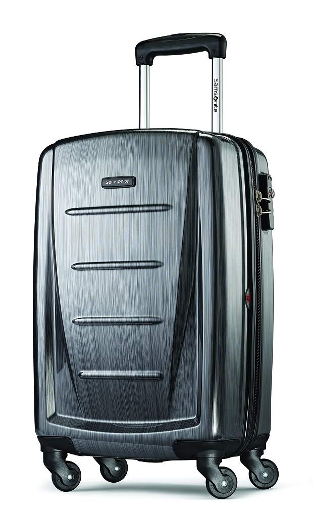 Samsonite Winfield 2 Hardside Luggage with 360 Spinner Wheels, TSA Lock, Airline Approved ( Charcoal , Checked-Medium 24-Inch ) Charcoal Checked Medium 24 Inch U3