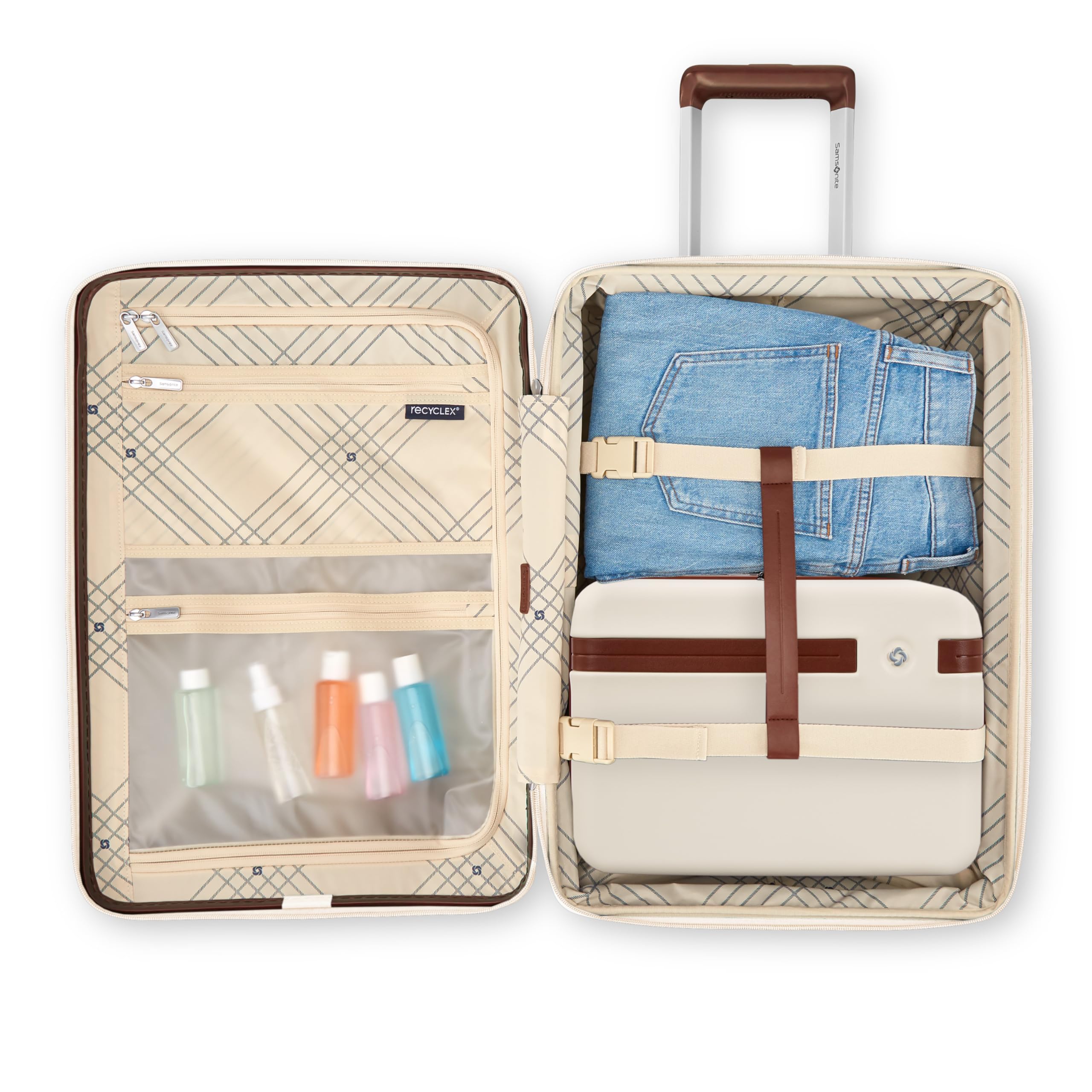 Samsonite Virtuosa Hardside Expandable Luggage with Spinner Wheels ( Off White , Carry-On 21-Inch ) Off White Carry On 21 Inch U11