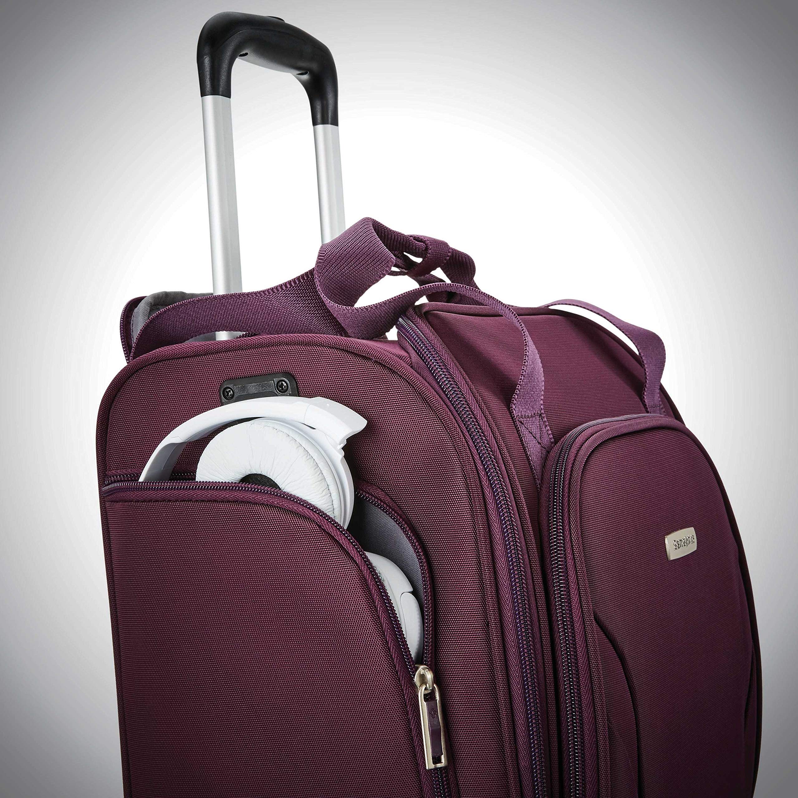 Samsonite Underseat Carry-On Spinner with USB Port ( Purple , One Size ) Purple One Size U4