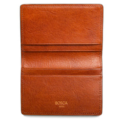 Bosca Men's Dolce Collection - Calling Card Case ( Amber , 4" x 2.75" x 0.25" ) Amber 4 X 2 75 X 0 25 U1