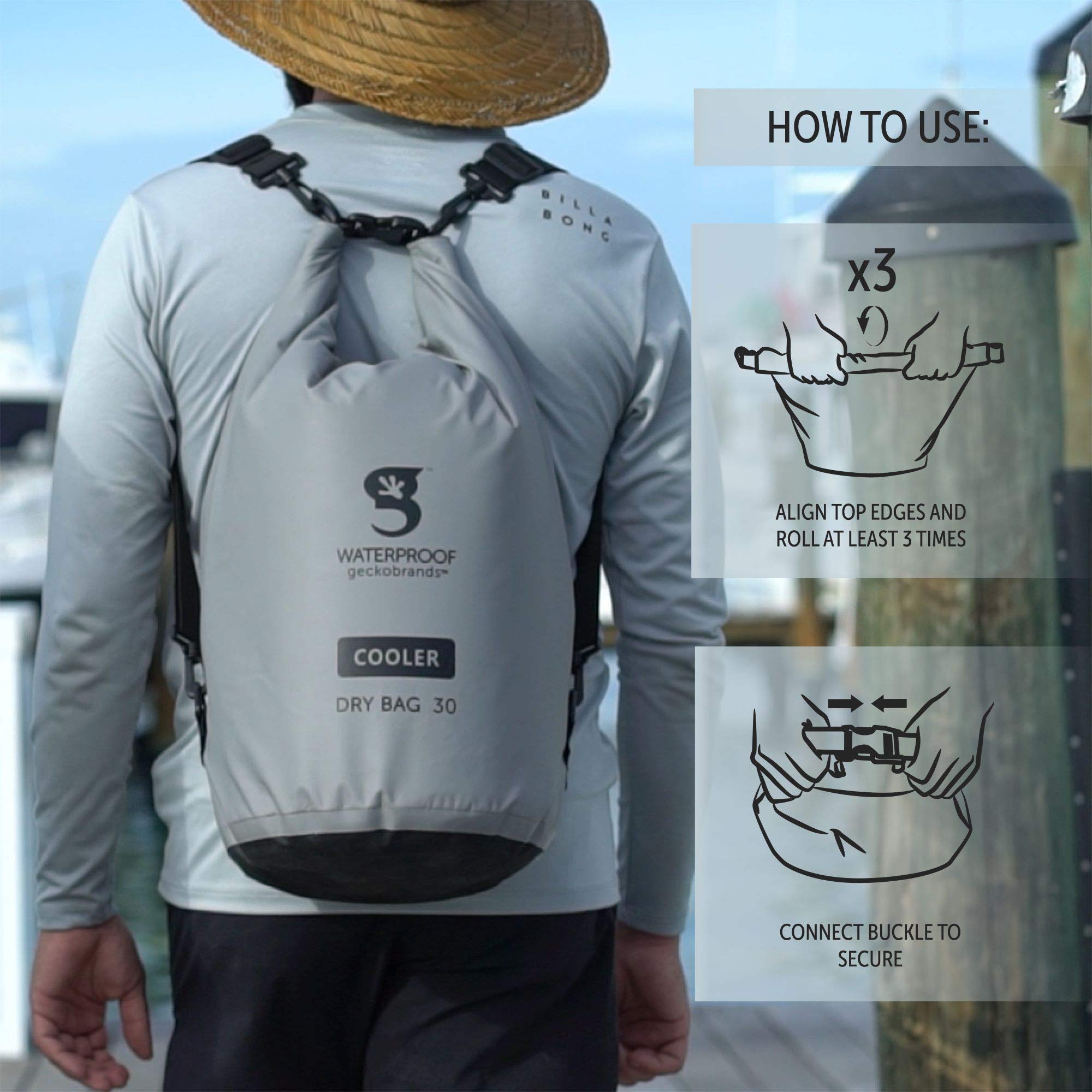Geckobrands 30L Dry Bag Cooler ( White , One Size ) White One Size U1