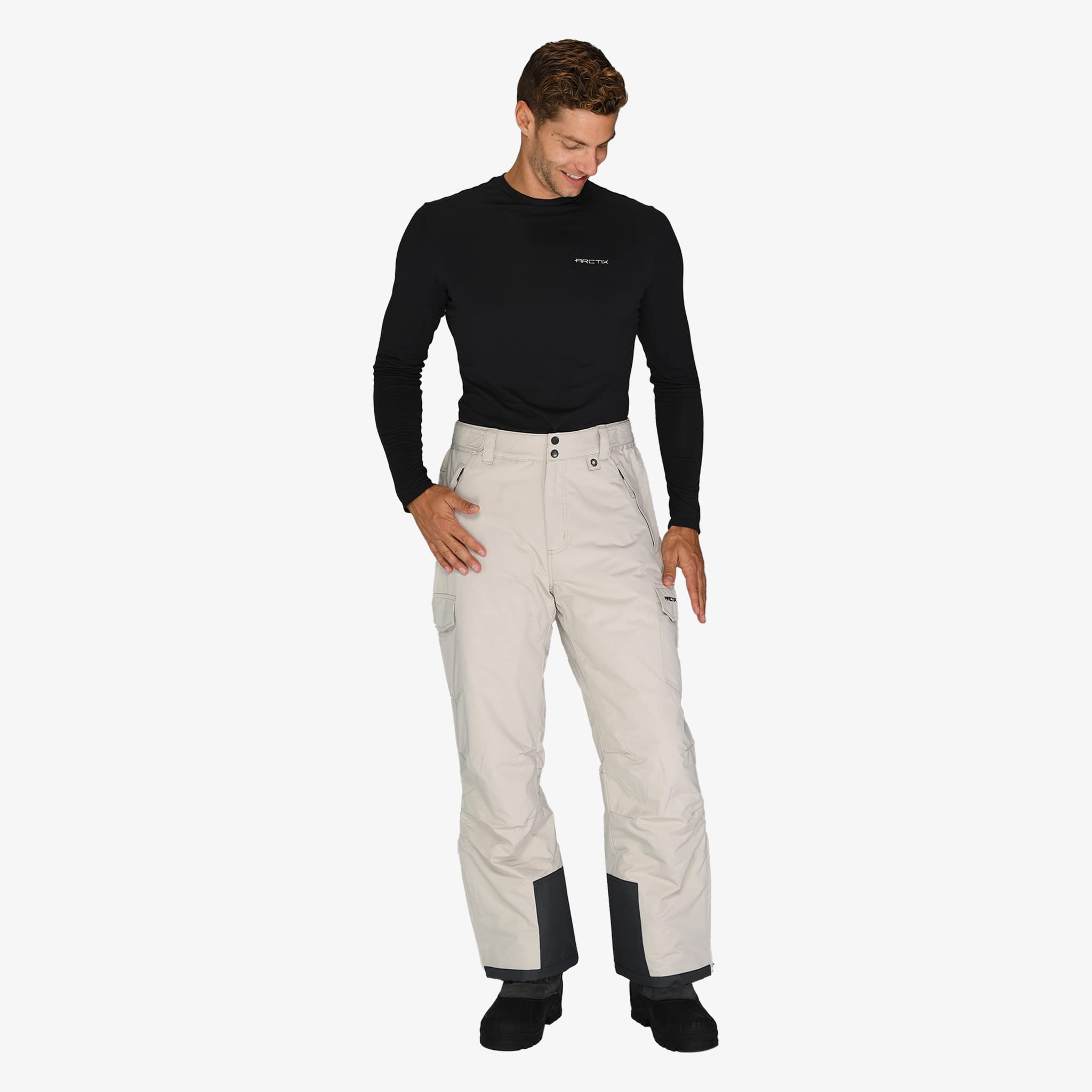 Arctix Men's Insulated Snowsports Cargo Pant ( Stone , X-Large/28" Inseam ) Stone X Large 28 Inseam U1