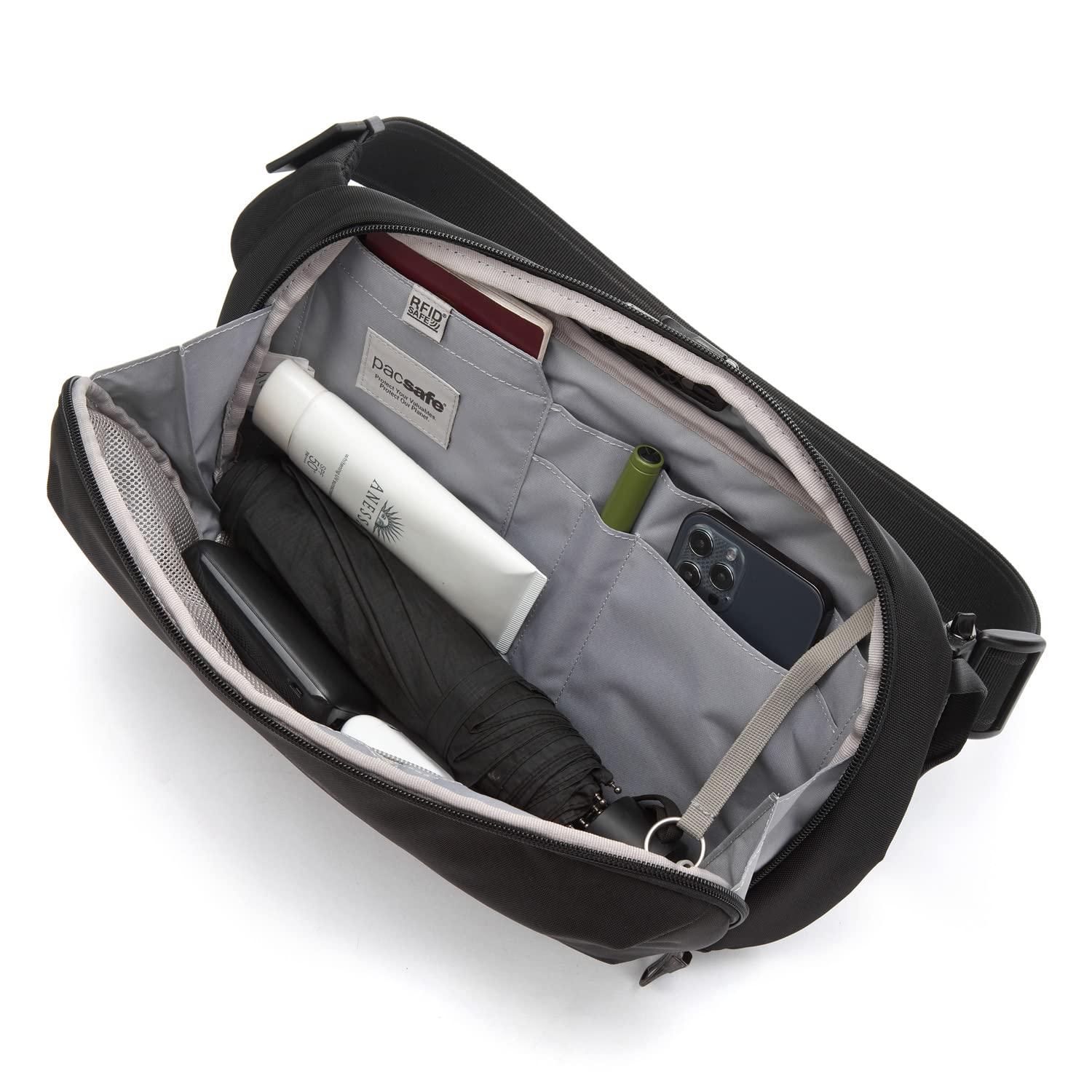 Pacsafe Metrosafe X Urban Sling ( Black , One Size ) Black One Size U3