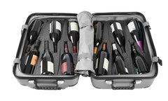 Vin Garde Valise Grande (Standard Size) | Wine Travel Suitcase | All-purpose Luggage | Up to 12 Bottles ( Silver , Version 04 ) Silver Version 04 U1
