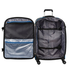 Travelpro Bold-Softside Expandable Luggage with Spinner Wheels ( Blue/Black , Checked-Medium 26-Inch ) Blue/Black Checked Medium 26 Inch U2