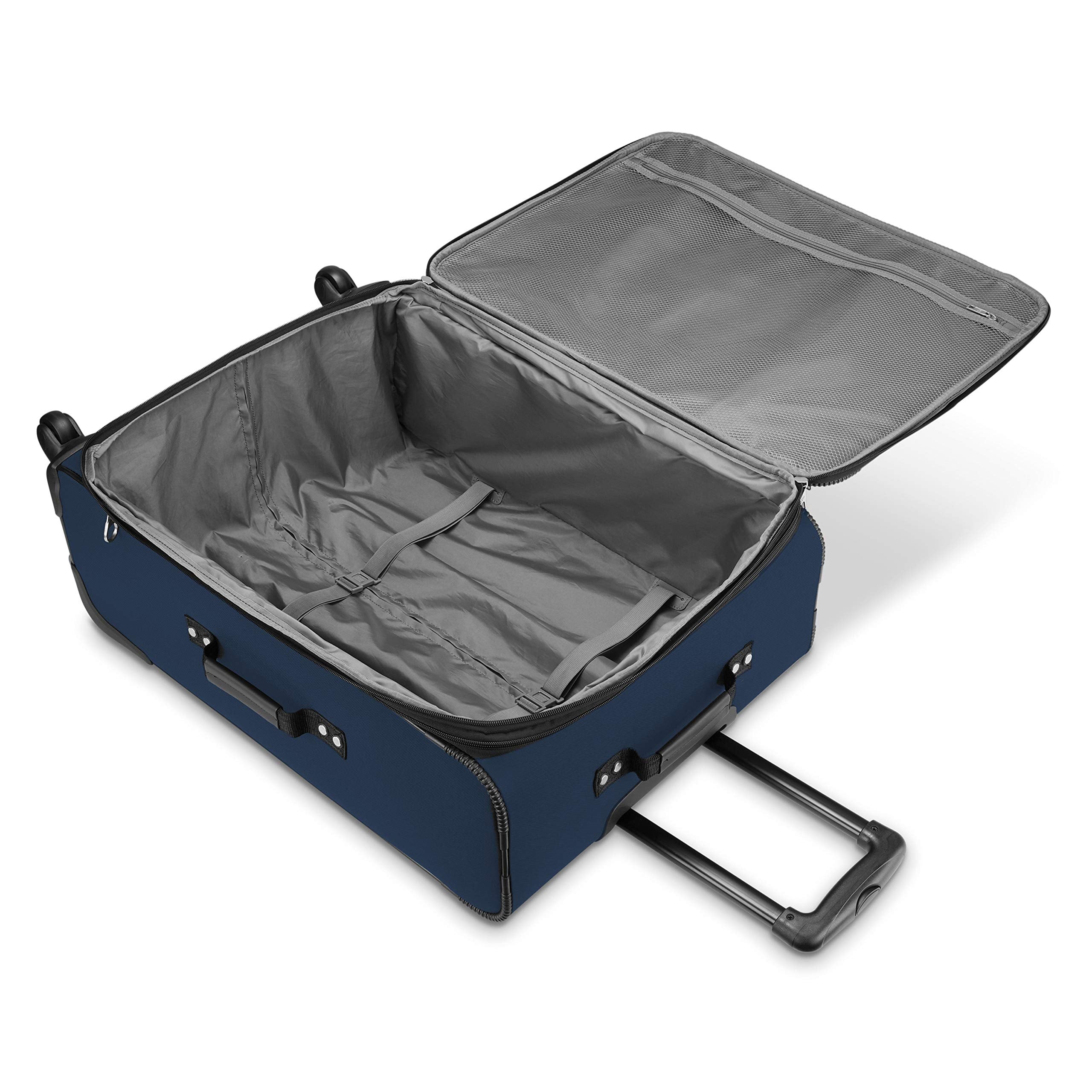 American Tourister Pop Max Softside Luggage with Spinner Wheels ( Navy , 3-Piece Set (21/25/29) ) Navy 3 Piece Set 21 25 29 U8