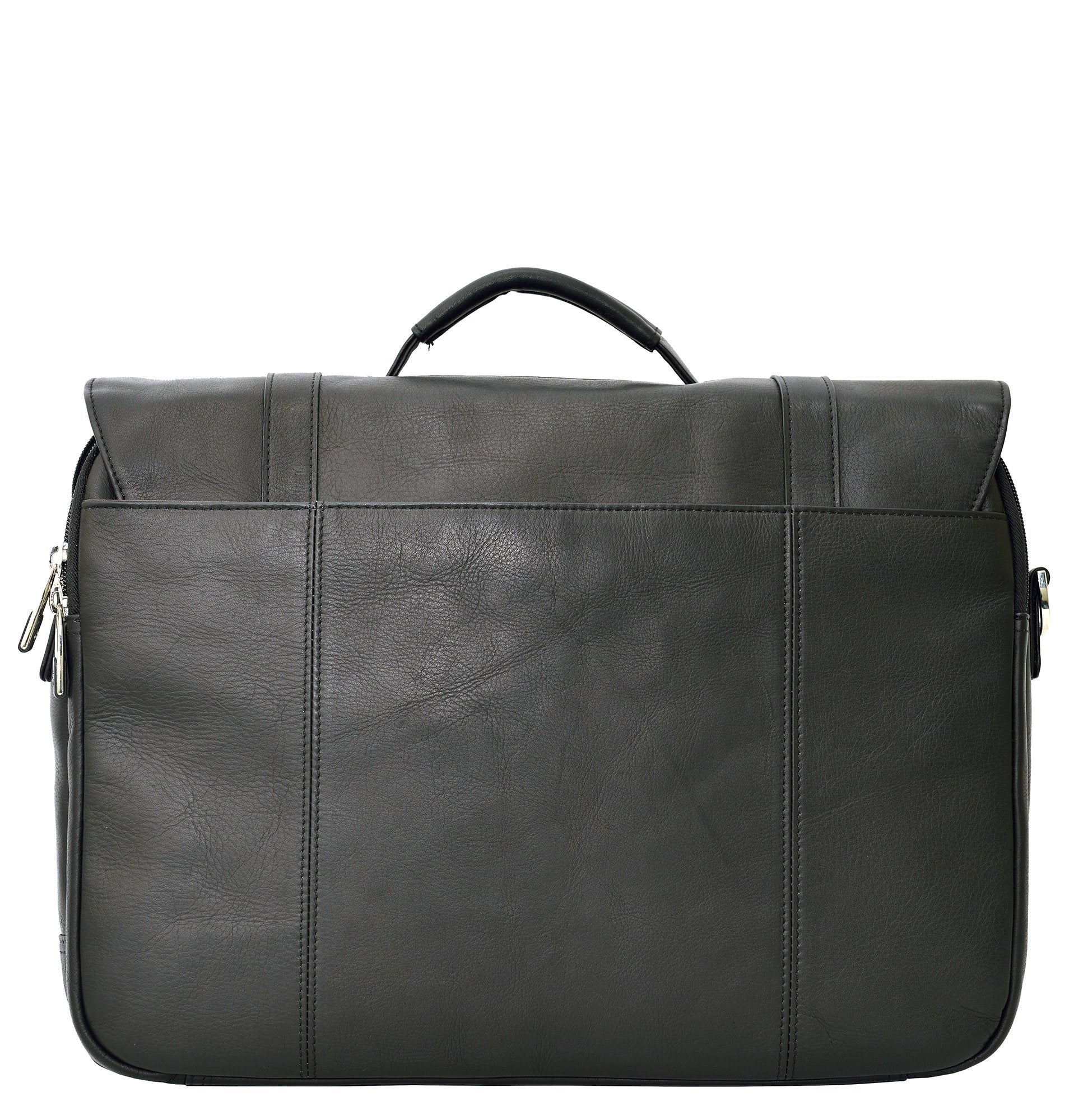 Samsonite Colombian Leather Flapover Case Black/Chrome One Size U2