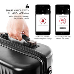 Heys America SmartLuggage Spinner Luggage Silver 26 U1