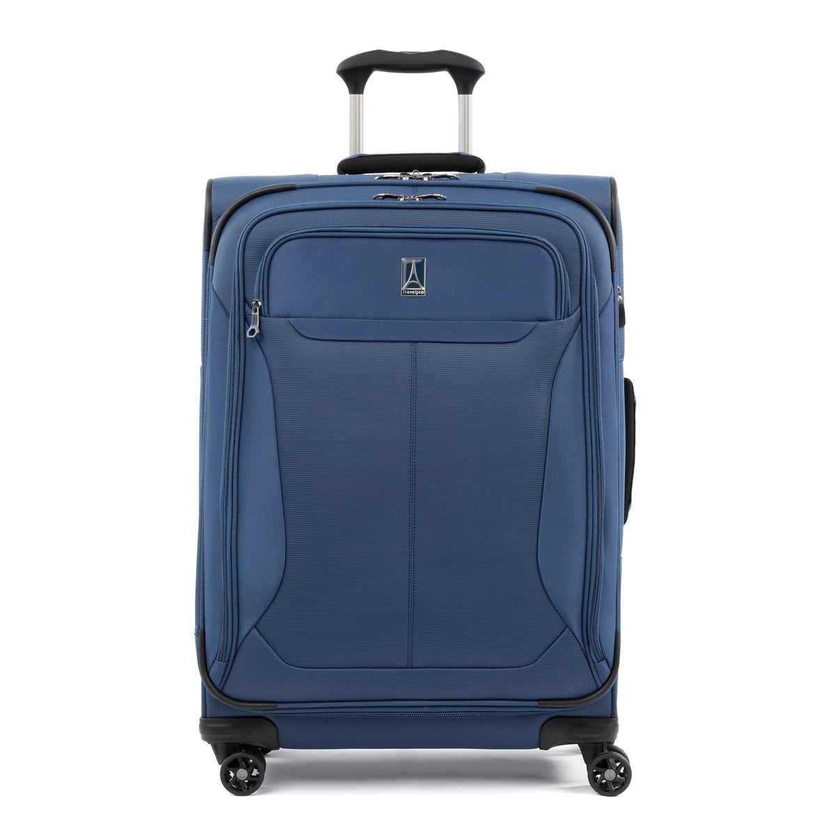 Travelpro Tourlite Softside Expandable Luggage with 4 Spinner Wheels, Lightweight Suitcase, Men and Women ( Blue , Checked-Medium 25-Inch ) Blue Checked Medium 25 Inch U7