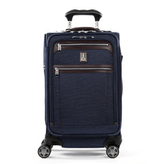 Travelpro Platinum Elite Softside Expandable Luggage, 8 Wheel Spinner Suitcase, USB Port, Suiter, Men and Women True Navy Carry On 21 Inch U5
