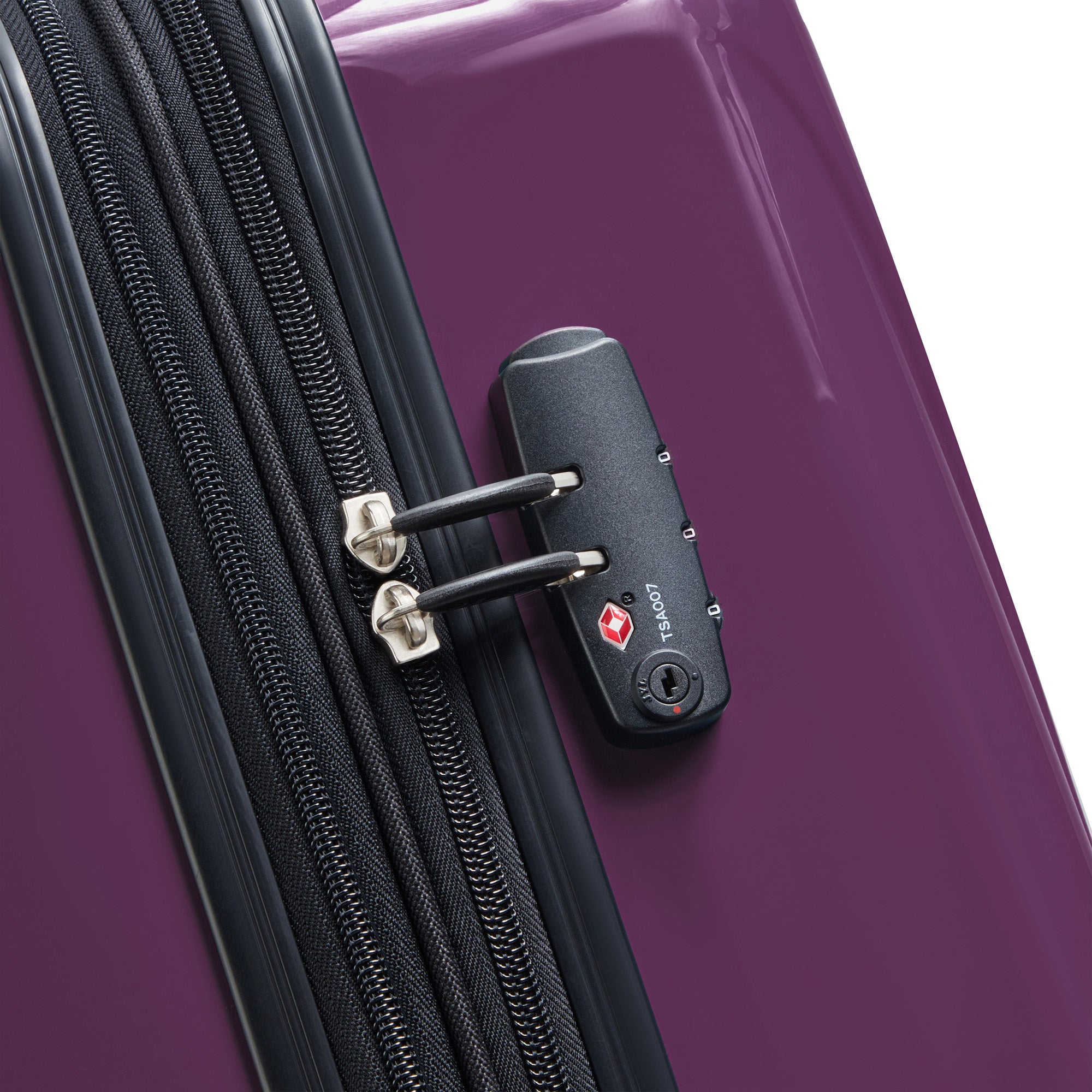 DELSEY Paris Helium Aero Hardside Expandable Luggage with Spinner Wheels ( Plum , Checked-Large 29 Inch ) Plum Checked Large 29 Inch U3