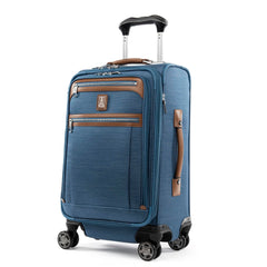 Travelpro Platinum Elite Softside Expandable Checked Luggage, 8 Wheel Spinner Large Suitcase, TSA Lock, Men and Women ( Coastal Blue , Carry-On 21-Inch ) Coastal Blue Carry On 21 Inch U1