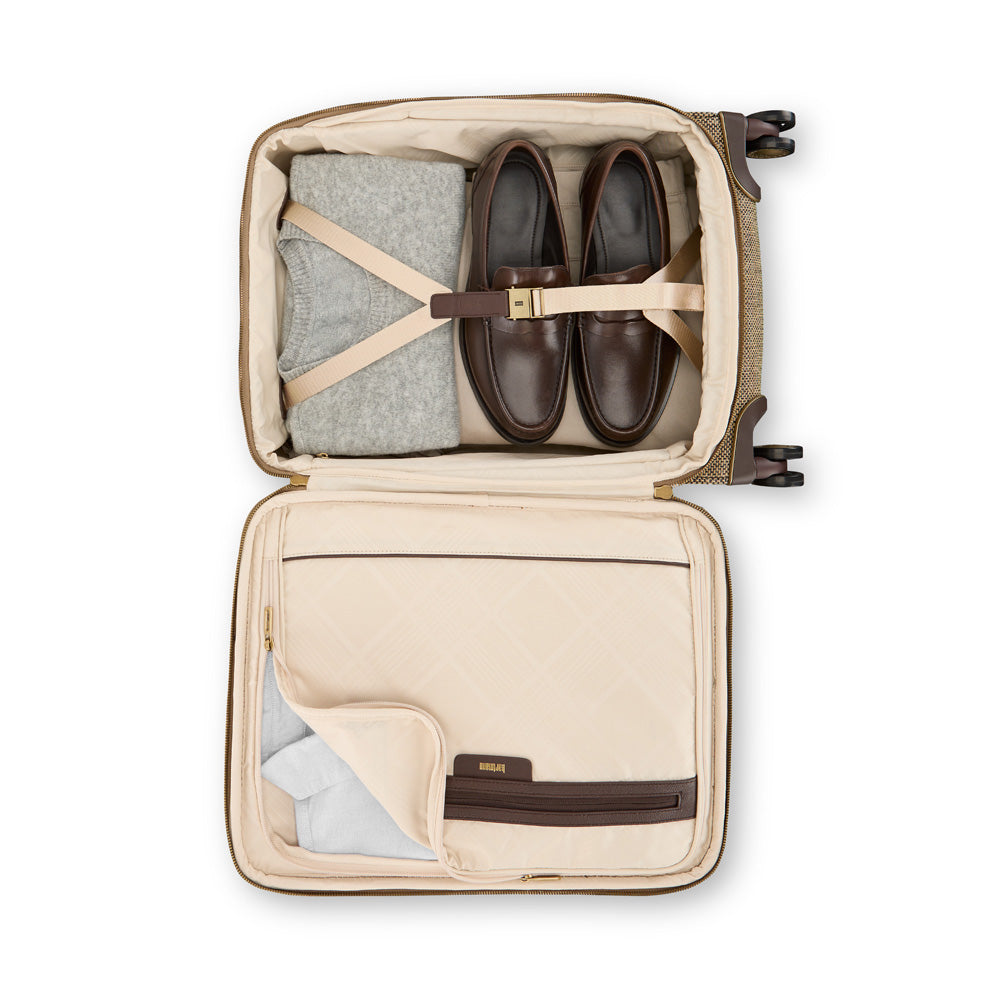 Hartmann Tweed Carry-On Expandable Spinner ( Tweed/Natural Leather , One Size ) Tweed/Natural Leather One Size U1