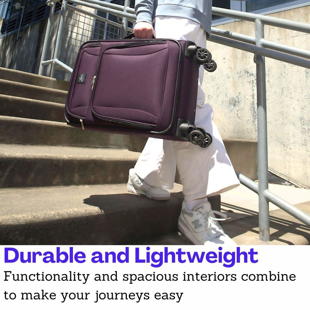 Skyway Epic Softside Expandable Luggage with Spinner Wheels ( Black , Carry-On 20-Inch ) Black Carry On 20 Inch U3