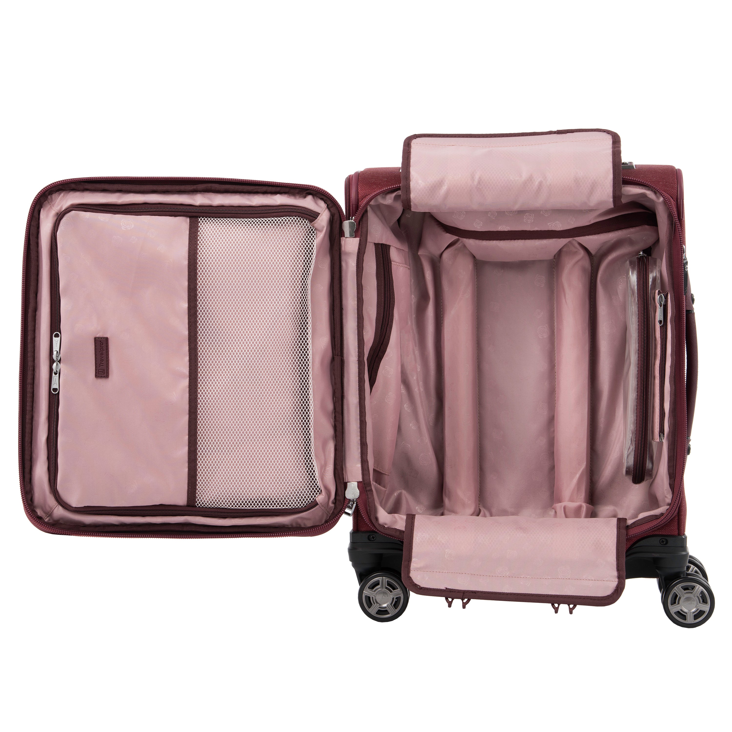 Travelpro Platinum Elite Softside Expandable Luggage, 8 Wheel Spinner Suitcase, USB Port, Suiter, Men and Women U1