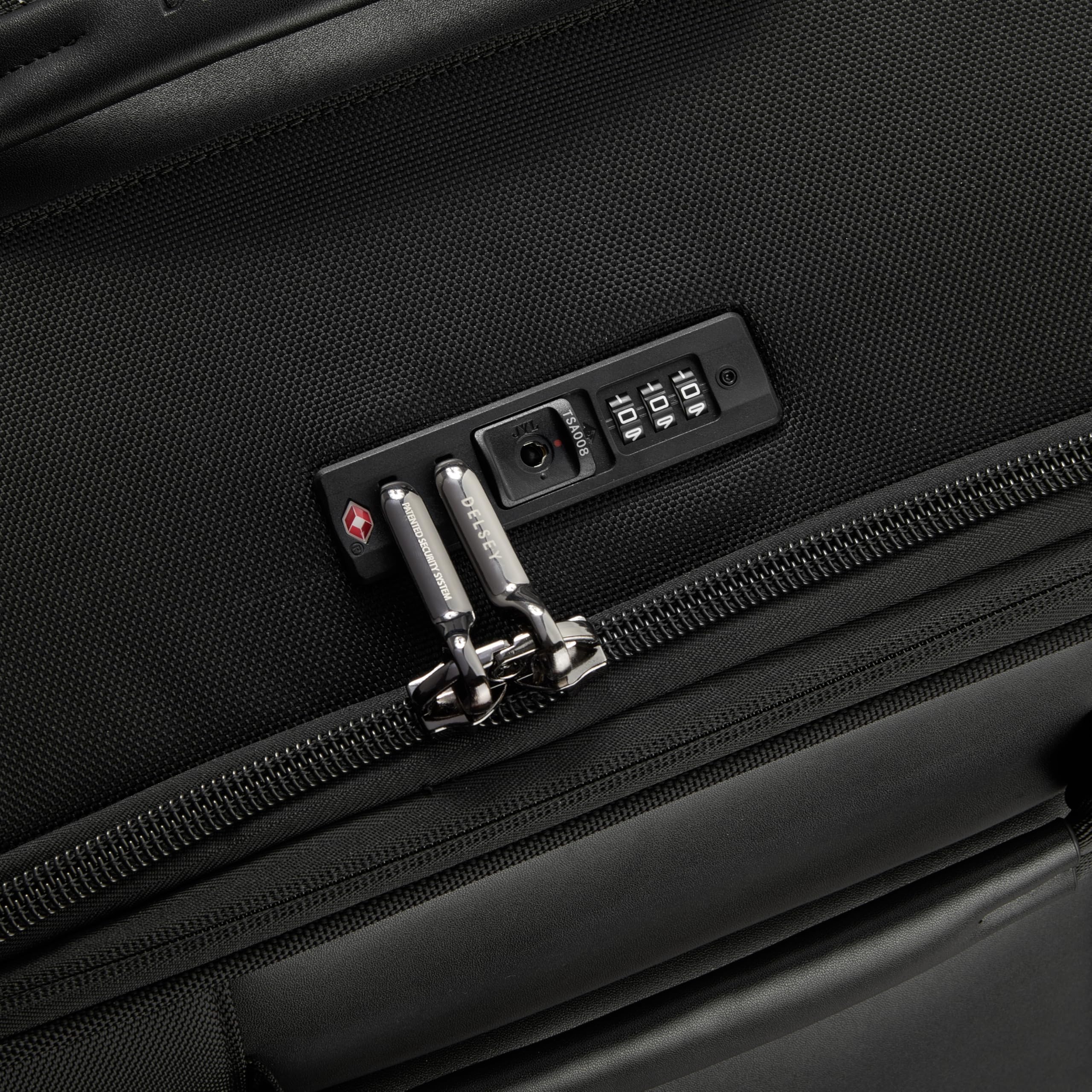 DELSEY Paris Wagram Softside Expandable Luggage with Spinner Wheels ( Black , Checked 26 Inch Trunk ) Black Checked 26 Inch Trunk U1