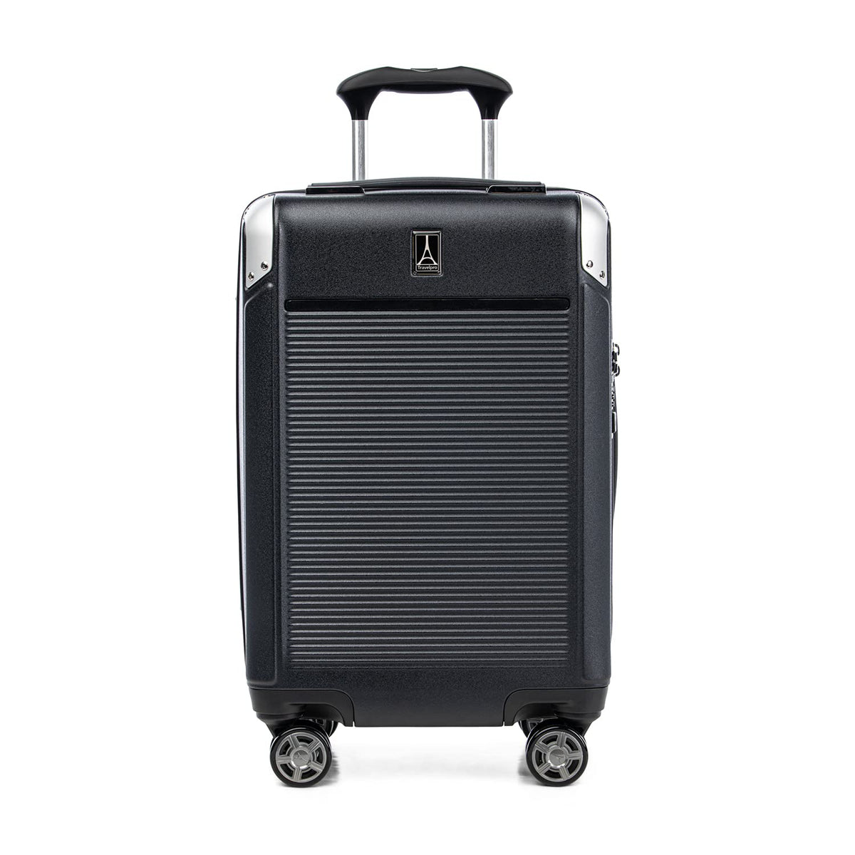 Travelpro Platinum Elite Hardside Expandable Spinner Wheel Luggage TSA Lock Hard Shell Polycarbonate Suitcase ( Shadow Black , Carry-on 21-Inch ) Shadow Black Carry On 21 Inch U2