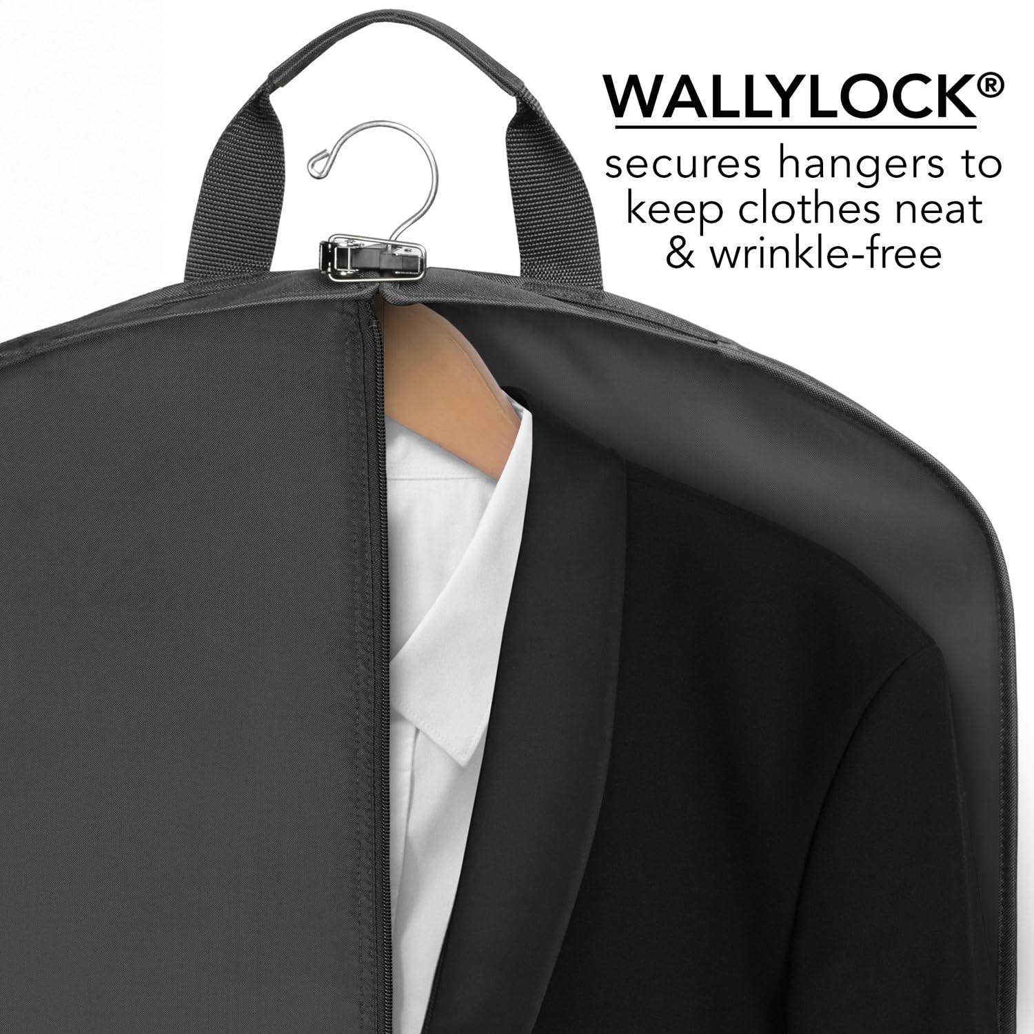 WallyBags 40" Deluxe Groom Tux and Suit Travel Garment Bag ( Black-G3 , One Size ) Black-G3 One Size U2