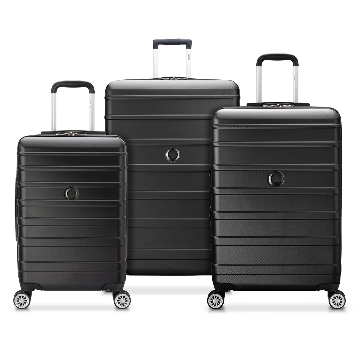 DELSEY Paris Margot Hardside Spinner Luggage Collection ( Black , 3-Piece Set (20/24/28) ) Black 3 Piece Set 20 24 28 U3