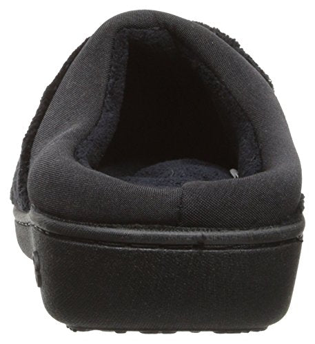 Isotoner Women's Classic Microterry Hoodback Slippers Black/Black 6 5 7 B M US U1