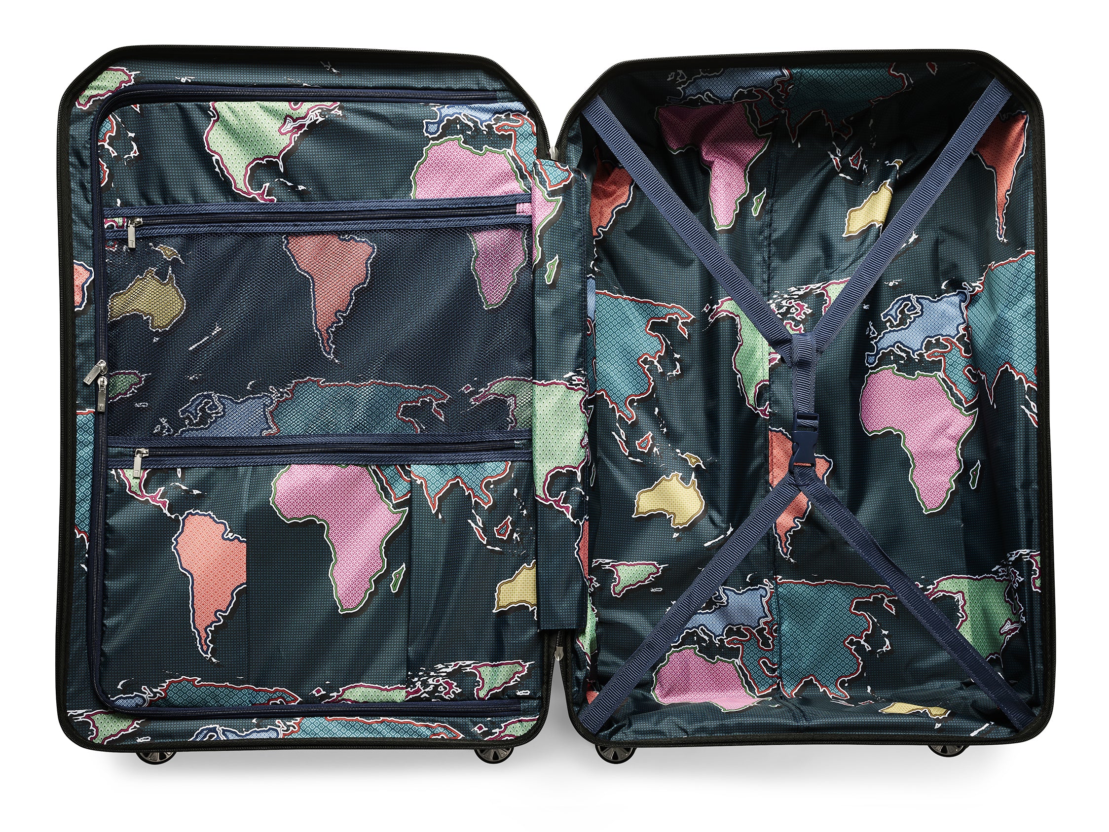 Ted Baker Flying Colours Hardside Trolley 4 Wheel Spinner, TSA Lock, Lightweight Suitcase, Men and Women ( White , 28-Inch Checked-Large ) White 28 Inch Checked Large U1