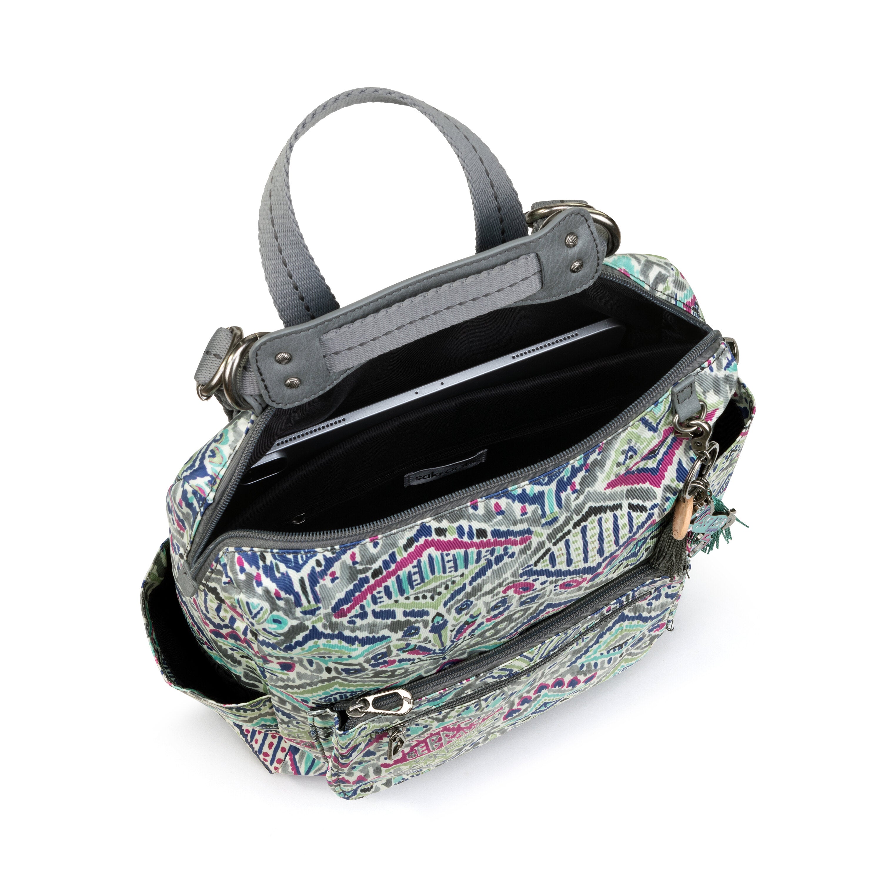 Sakroots Women's Loyola Convertible Backpack Slate Brave Beauti  U3