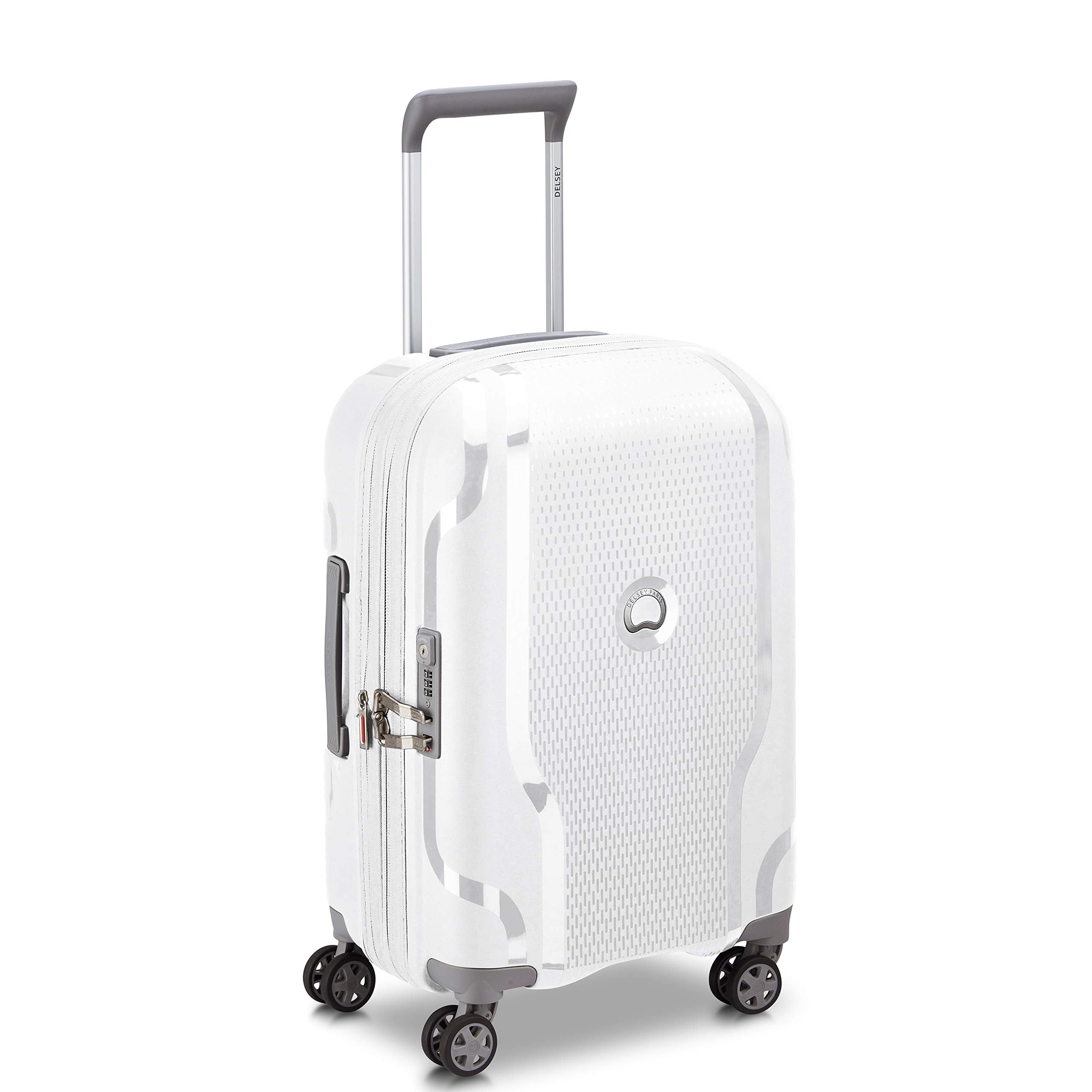 DELSEY Paris Clavel Hardside Expandable Luggage with Spinner Wheels ( WHITE , Carry-On 19 Inch ) WHITE Carry On 19 Inch U10