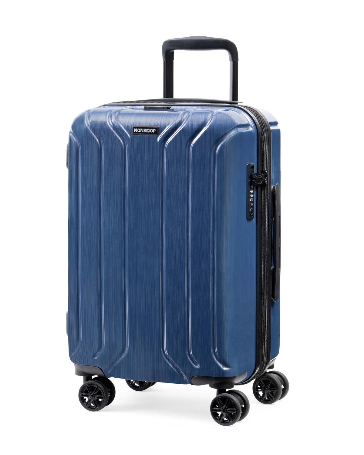 NONSTOP New York Elite Luggage Expandable Lightweight Spinner Wheels hard side shell Travel Suitcase Set, TSA Lock, Double USB Port, 3 packing cubes ( Denim Blue , Carry-On 21-Inch ) Denim Blue Carry On 21 Inch U1