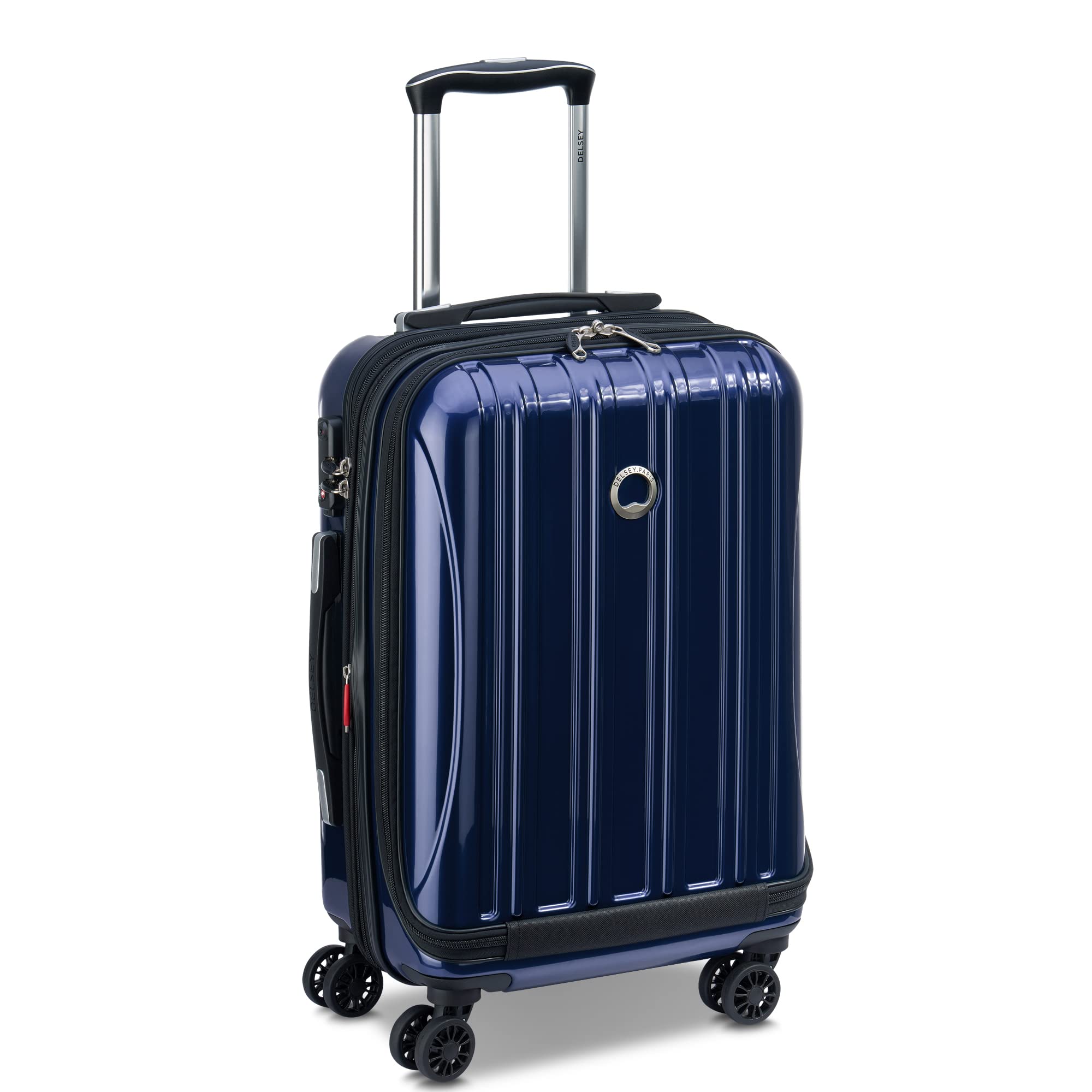 DELSEY Paris Helium Aero Hardside Expandable Luggage with Spinner Wheels ( Blue Cobalt , Carry-On 19 Inch ) Blue Cobalt Carry On 19 Inch U1