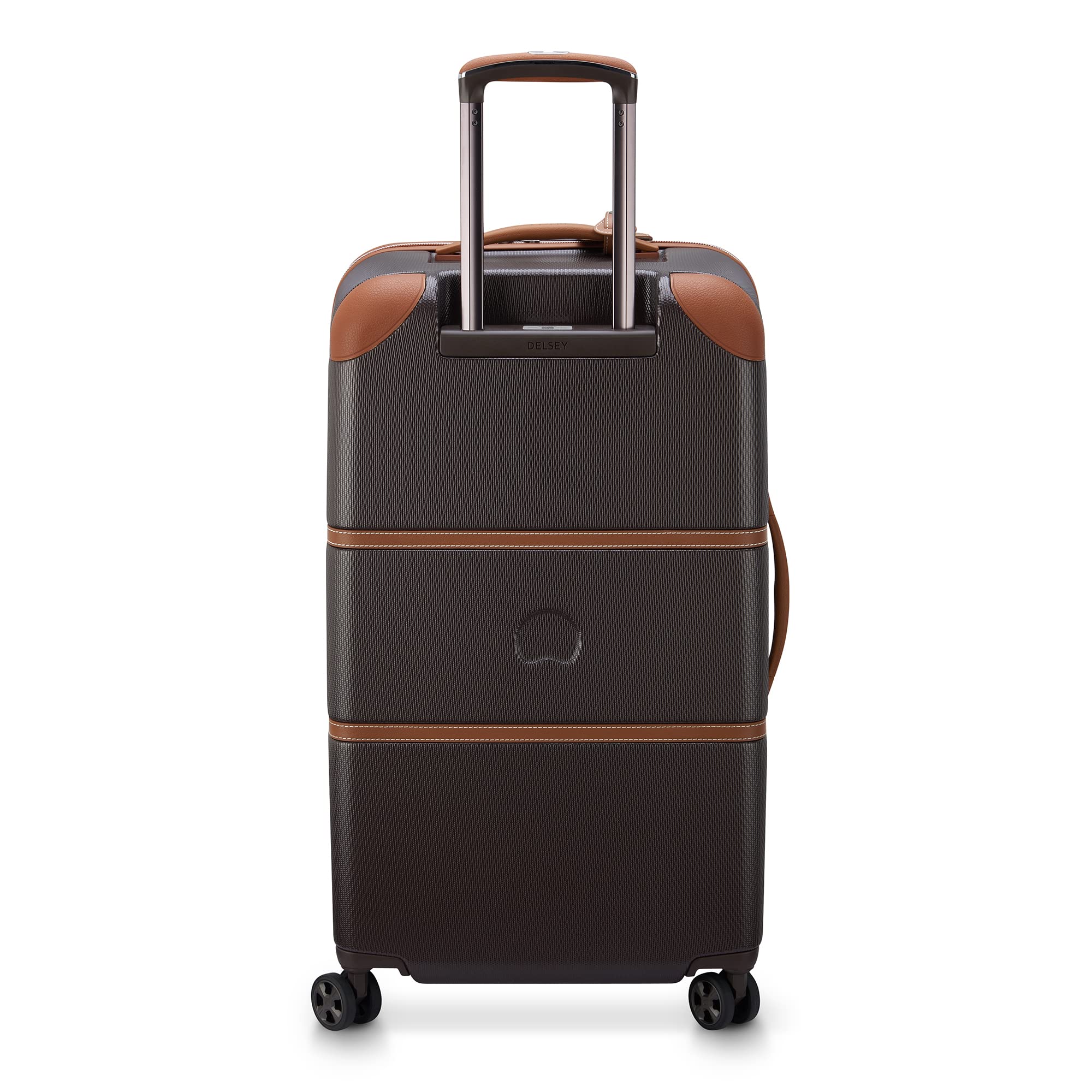 DELSEY Paris Chatelet Air 2.0 Hardside Luggage with Spinner Wheels ( Chocolate Brown , Checked-26 Inch Trunk ) Chocolate Brown Checked 26 Inch Trunk U3