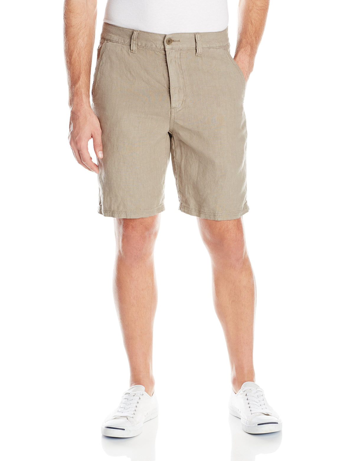John Varvatos Star U.S.A. Men's Linen Shorts ( Kalamata , 38 ) Kalamata 38 U1
