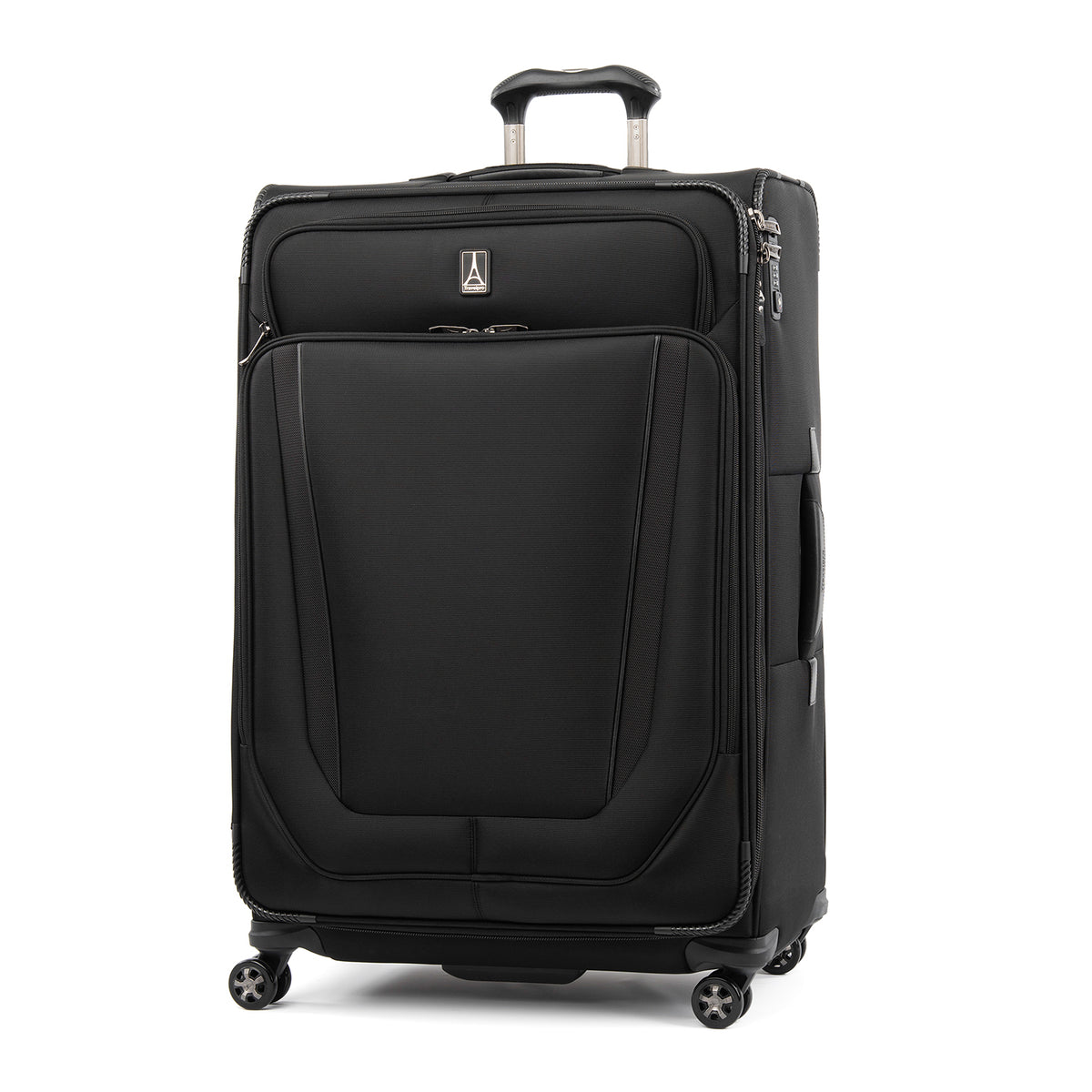 Travelpro Crew Versapack Softside Expandable Spinner Wheel Luggage ( Jet Black , Checked-Large 29-Inch ) Jet Black Checked Large 29 Inch U6