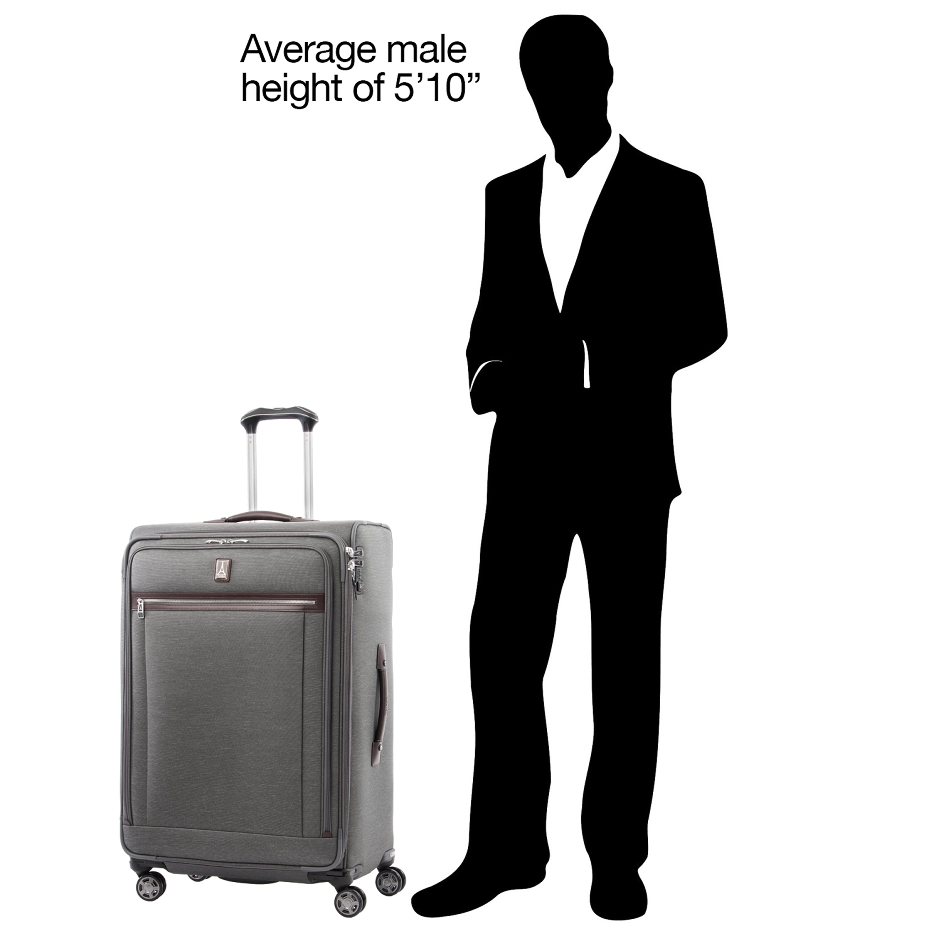 Travelpro Platinum Elite Softside Expandable Luggage, 8 Wheel Spinner Suitcase, USB Port, Suiter, Men and Women U1